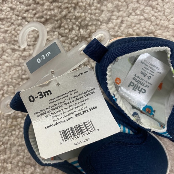 Child Of Mine Nautical Slip On 0-3mo Shoes - Picture 3 of 5